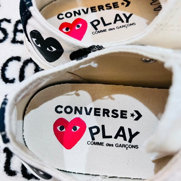 Converse x PLAY Comme des Garçons Chuck 70 Multi Heart Black - Cream / Off-White - Picture 5 of 7